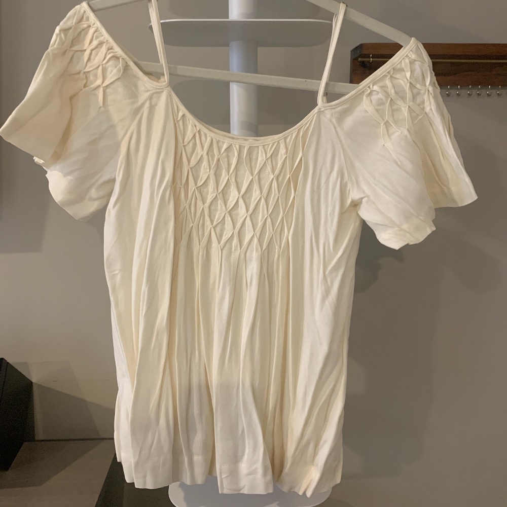 Ella Moss - Pleated Cold Shoulder Top - Small